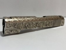 NEW! 1911 .45 satin nickel deep laser engraved Commander 4.25" Slide Series 80