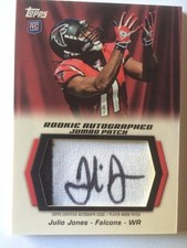 2011 Topps JUMBO Julio Jones 2C Jersey Patch Auto RC Autograph #'d 3/5