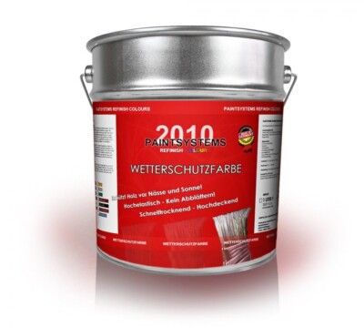 Wetterschutzfarbe Holzfarbe Silbergrau RAL 7001 Holzlack 2,5 Liter