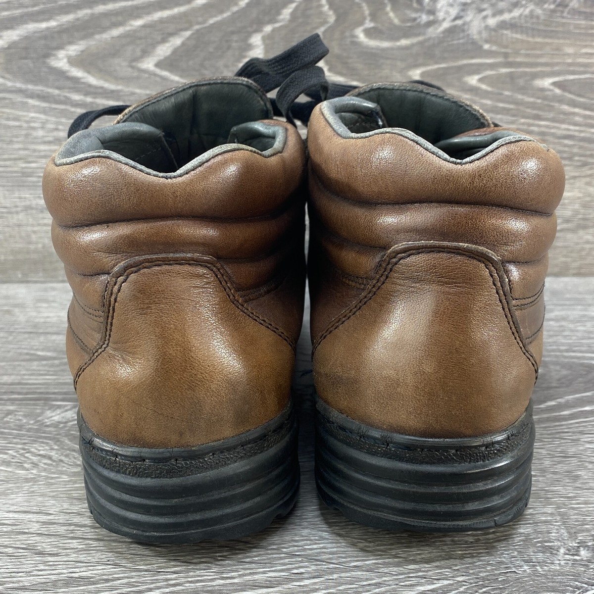 VTG Mephisto Trampolins Brown Leather Lace Up Comfort Shoes Chukka