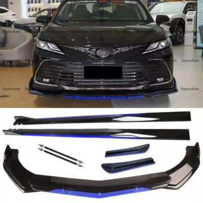 #ad #ad Front Bumper Lip 86quot; Side Skirt Rear Bumper Lip Black Blue For Toyota Corolla $99.84