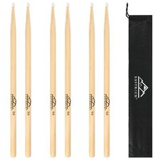 5A Maple Drumsticks 3 Pairs Nylon Tip Beginner Drum Sticks Adults Kids