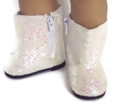 Ivory Sparkle Boot Shoes for 18 inch Doll Clothes Girl Accessories