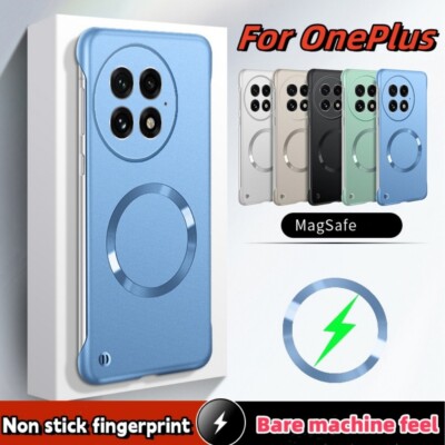 Dustproof Mag Safe Rugged Case + Tempered Glass Metallic For OnePlus 13T 12 11