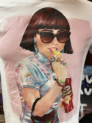 Zapa Pringles white small ladies T-shirt Vintage Look Logo