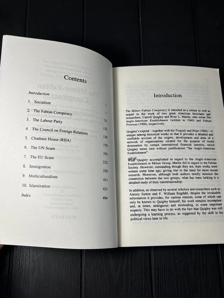 The Milner-Fabian Conspiracy,by Ioan Ratiu,525 Pages,Reprint,Brand New Foto 4 de 4