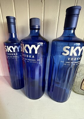 Skyy Vodka Bottle Lot Perfect Condition 3 1.75L & 1 750ML Buy All or Choose