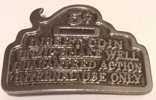 Vintage Great American Buckle Co Belt Buckle 5 Cents Insert Coin Shake Well 