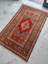 4X6 Antique Carpet Rug, Finely Woven Decor Rug Kitchen Handmade Rug Saloon Rug