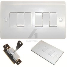 6 Gang lighting grid switch with upto 6 emergency keyswitch test switch modules