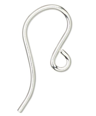 Ear Eire, .925 Sterling Silver 12mm Shepherd's FishHook 20 Gauge Open Loop