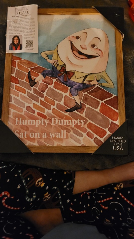 Humpty Dumpty Framed Art Sapna Shah eBay