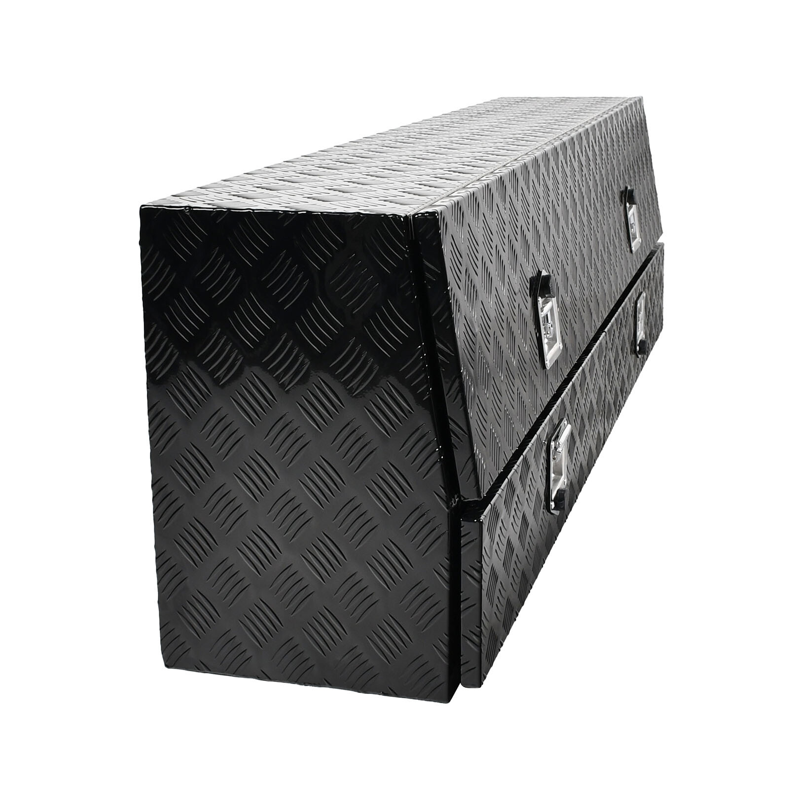 72 Inch Aluminum Contractor Truck Tool Box w/ 2 Lower Drawers Storage Toolbox