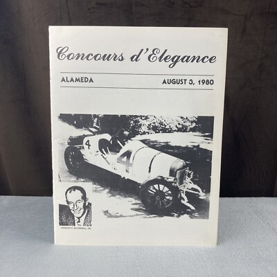 Vtg 1980 Concours d'Elegance Alameda Program Lindley Bothwell Car Show RARE!