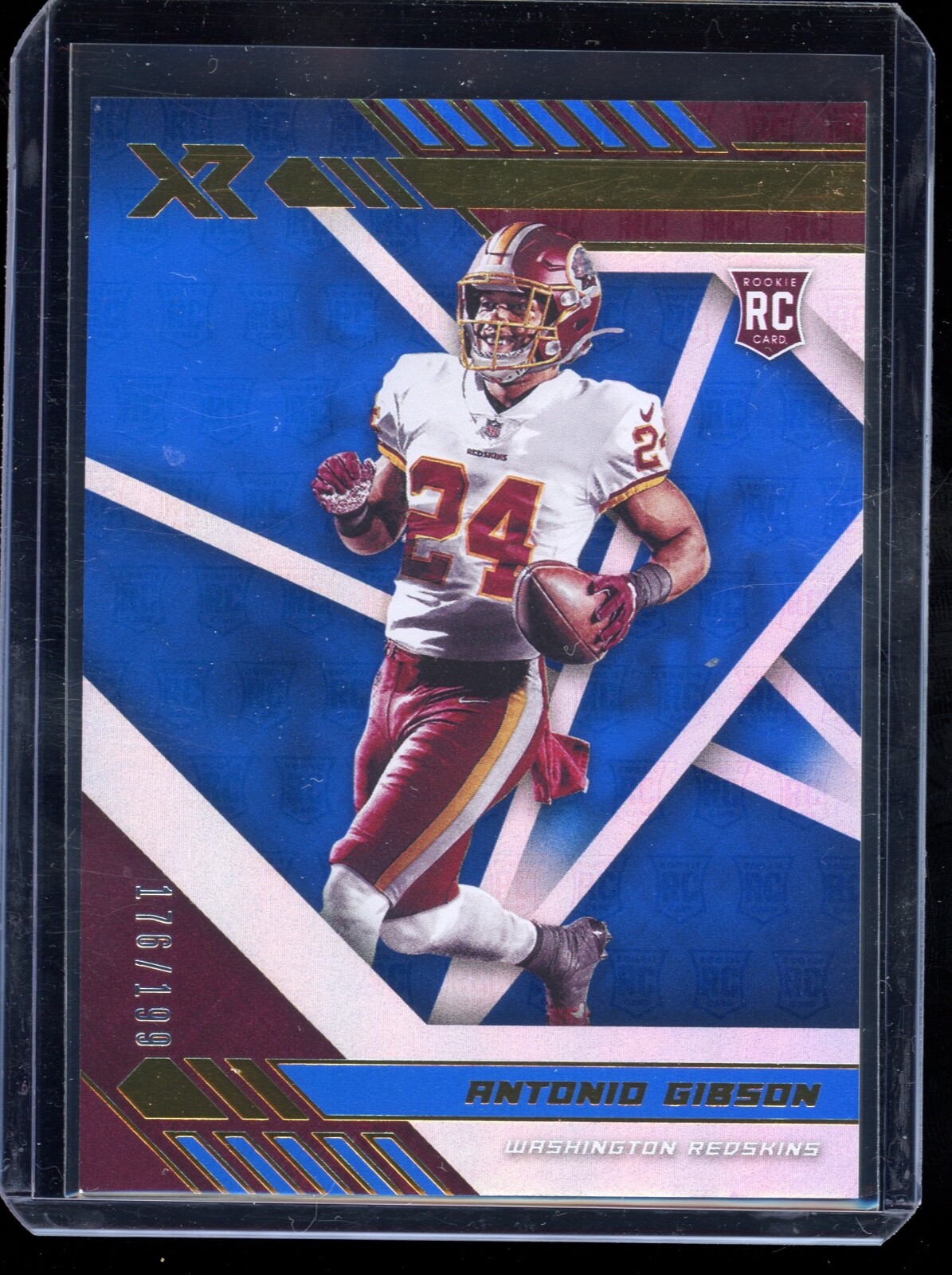 ANTONIO GIBSON 2020 Panini XR Football Rookie Card #128 RC Blue Parallel 175/199