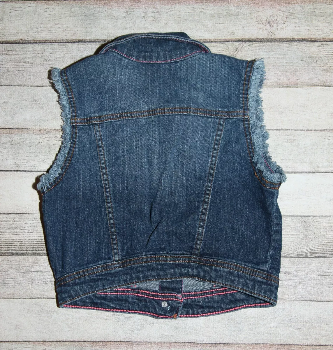 Cut off jean jacket vest cheap