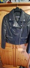 Mint Velvet Leather Jacket Size 12