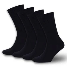 Men’s & Women’s Bamboo Diabetic Crew Socks 4-Pack