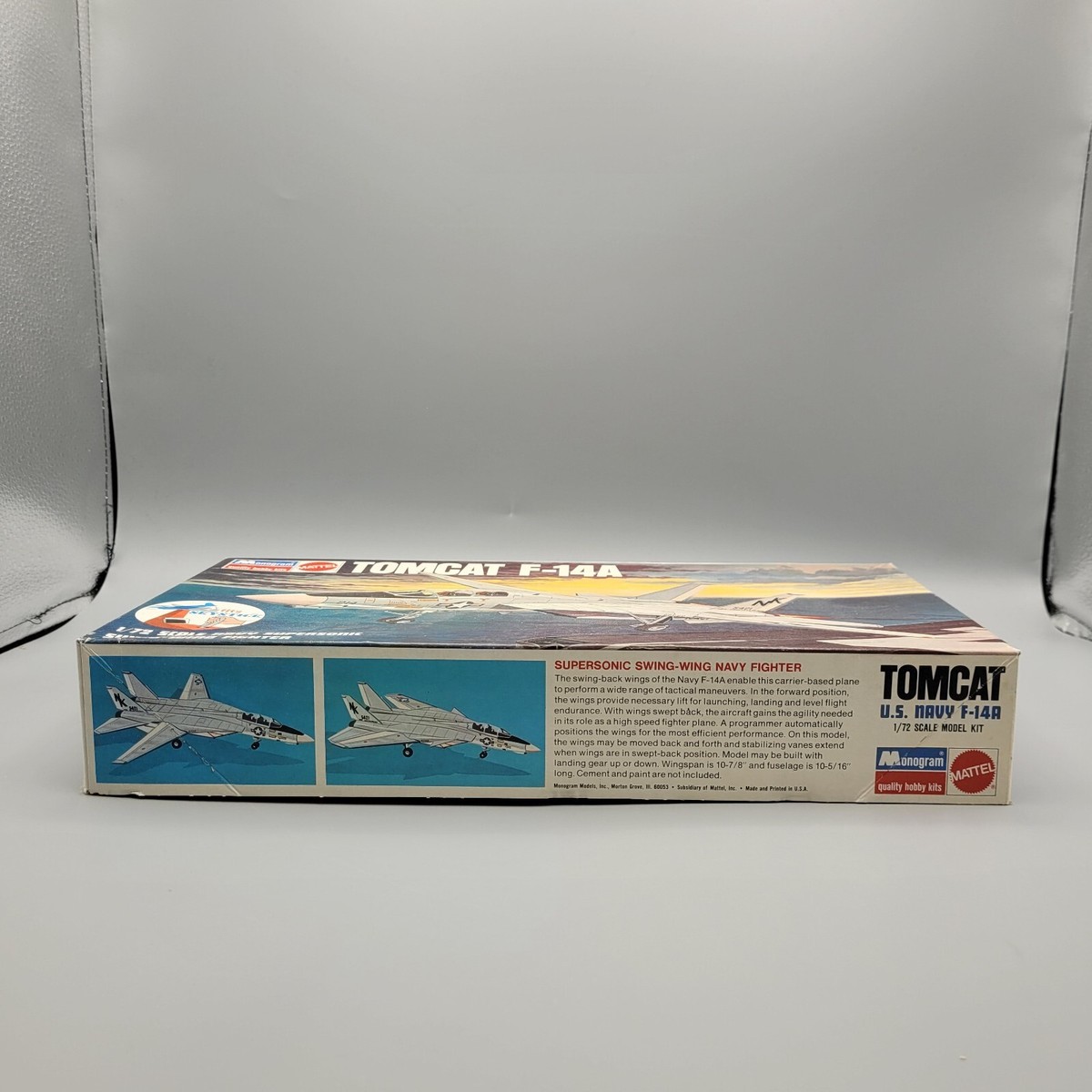 F-14A TOMCAT - Monogram Mattel 1/72 Scale Model Kit 5992 1971
