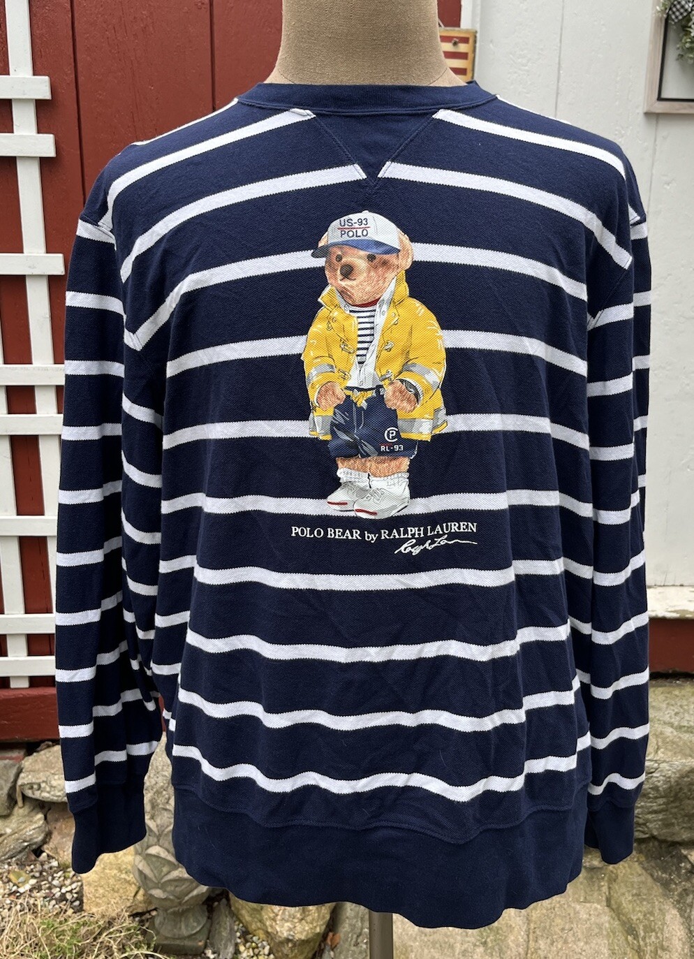 Polo Ralph Lauren Sweater Men's XXL Bear Logo Sailing Nautical US