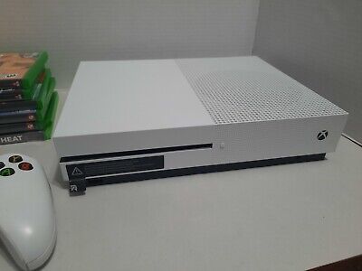 Xbox One S Model 1681 Bundle 6 Games 1 Controller White Console 1