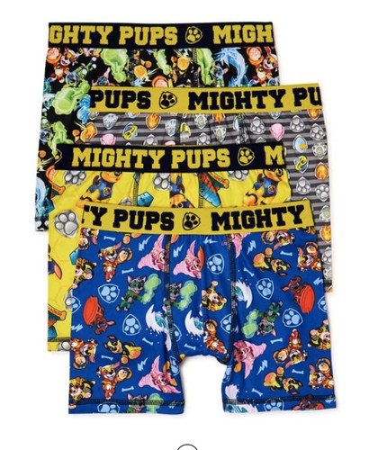 Paw Patrol Mighty Pups 4-Pack Boys Boxer Briefs Size 8 - Picture 7 of 7