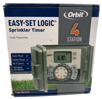 Orbit 57894 Easy-set Logic 4-Station Indoor/Outdoor Sprinkler System Timer