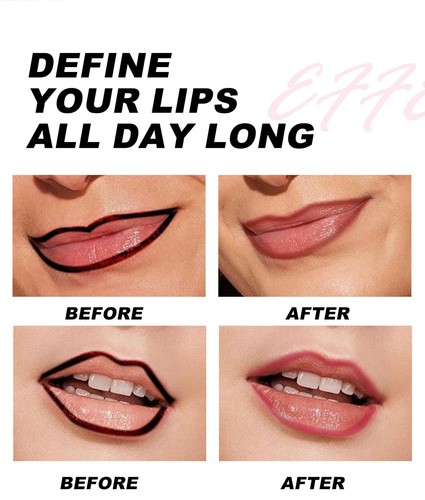 Peel-Off Tattoo Mask Lip Gloss Lip Liner Waterproof Long Lasting Matte Lip Stain - Picture 6 of 19