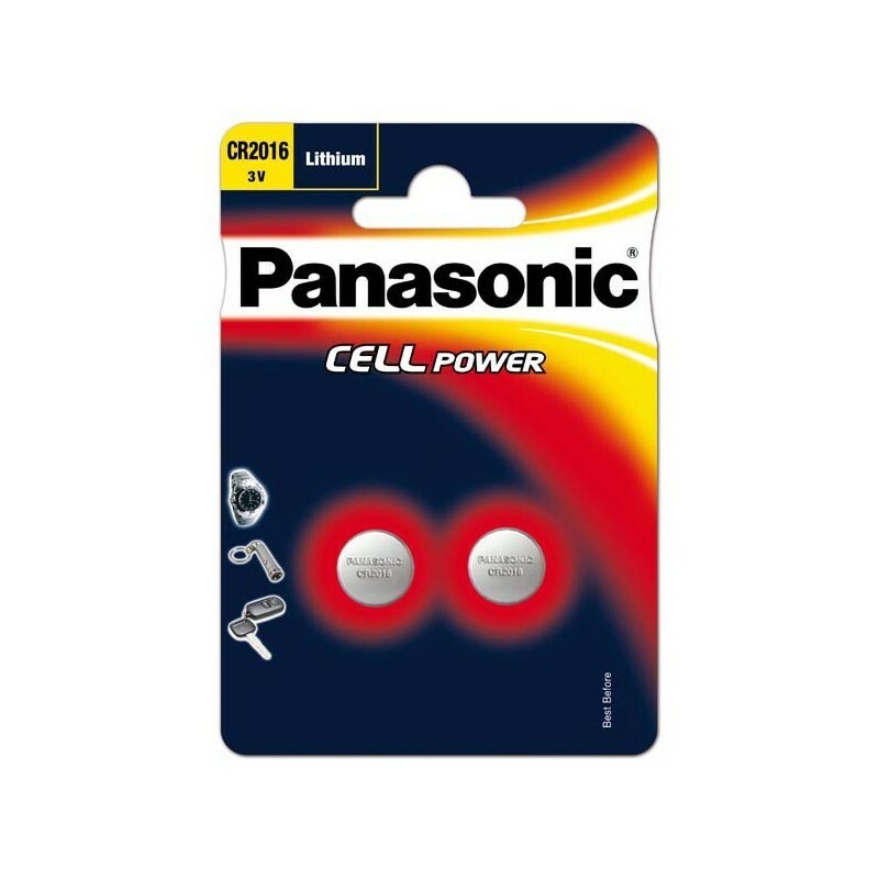 Confezione 2 micropile a pastiglia CR2016 Litio 3V PANASONIC