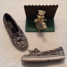 Girls Sperry Top-Sider Biscayne Leopard Print Shoes - 2.5M.. Minimal Wear