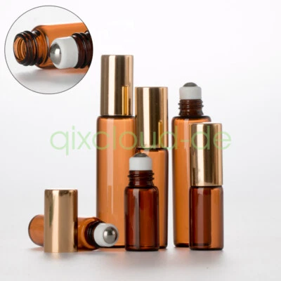 3ml 5ml 10ml Braun leer Glas Deoroller Roll-On Flasche Leerflasche für Ölen