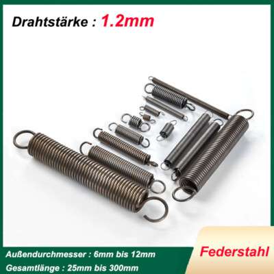 Zug Federn 65Mn Stahl Zugfeder Draht Durchmesser 1.5mm Verlängern