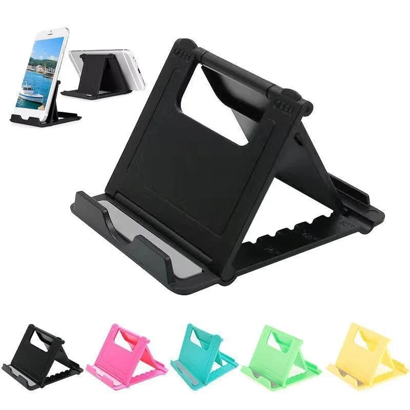 Adjustable Phone Holder Stand Folding Foldable Thin Cradle for Samsung iPhone - Image 2 of 4
