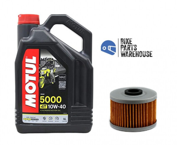 Kit Vidange Honda VT 600 Shadow - 4L Motul 5100 10W40 + Filtre à Huile HF303 - Neuf
