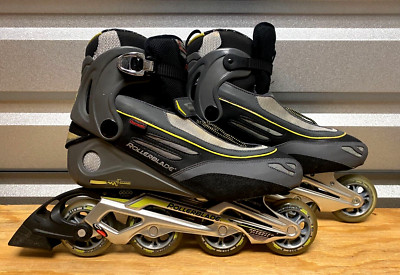 ROLLERBLADE Lightning Rollerblades w/ Wrist Guards! ONLY USED ONCE! Men 10/10.5