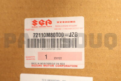 72110M80T00JZG Genuine Suzuki GRILLE COMP,RADIATOR 72110-M80T0