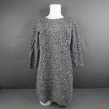 Gap Womens Mini Dress 6 Gray Leopard Statement Indie Edgy Retro Y2K Loud Luxury