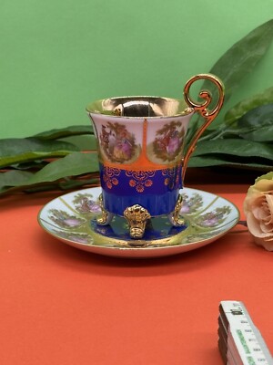 Moccatasse LW Porzellan Karlsbader Wertarbeit um 1921 Art Deco 1A Zustand RAR