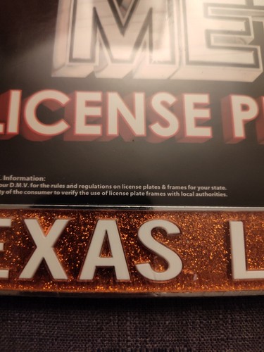 Telaio piastra in metallo Texas Longhorns Stockdale School College University - Foto 7 di 12
