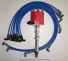 Chevy Corvette 1985-1991 5.7l 350 Tpi Distributor Blue 8mm Spark Plug Wires Usa