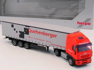 Herpa 270359 Iveco Stralis Gardinenplanen-SZ Quehenberger wie NEU! OVP 1705-21-3 - Bild 1 von 4