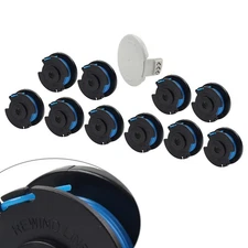 10x String Trimmer Spool with AC14HCA Cap Cover for Ryobi AC14RL3A 11ft 0.065"