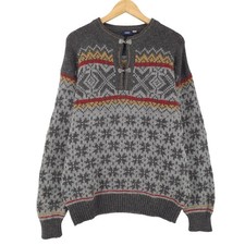 Vintage CBC Nordic Pullover Norwegen Fair Isle Wolle Herren Za5 Größe M