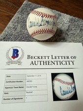 Donald Trump Signed Baseball