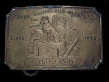 TA15136 VINTAGE 1970s  WELLS FARGO AND COMPANY COLORADO  BELT BUCKLE