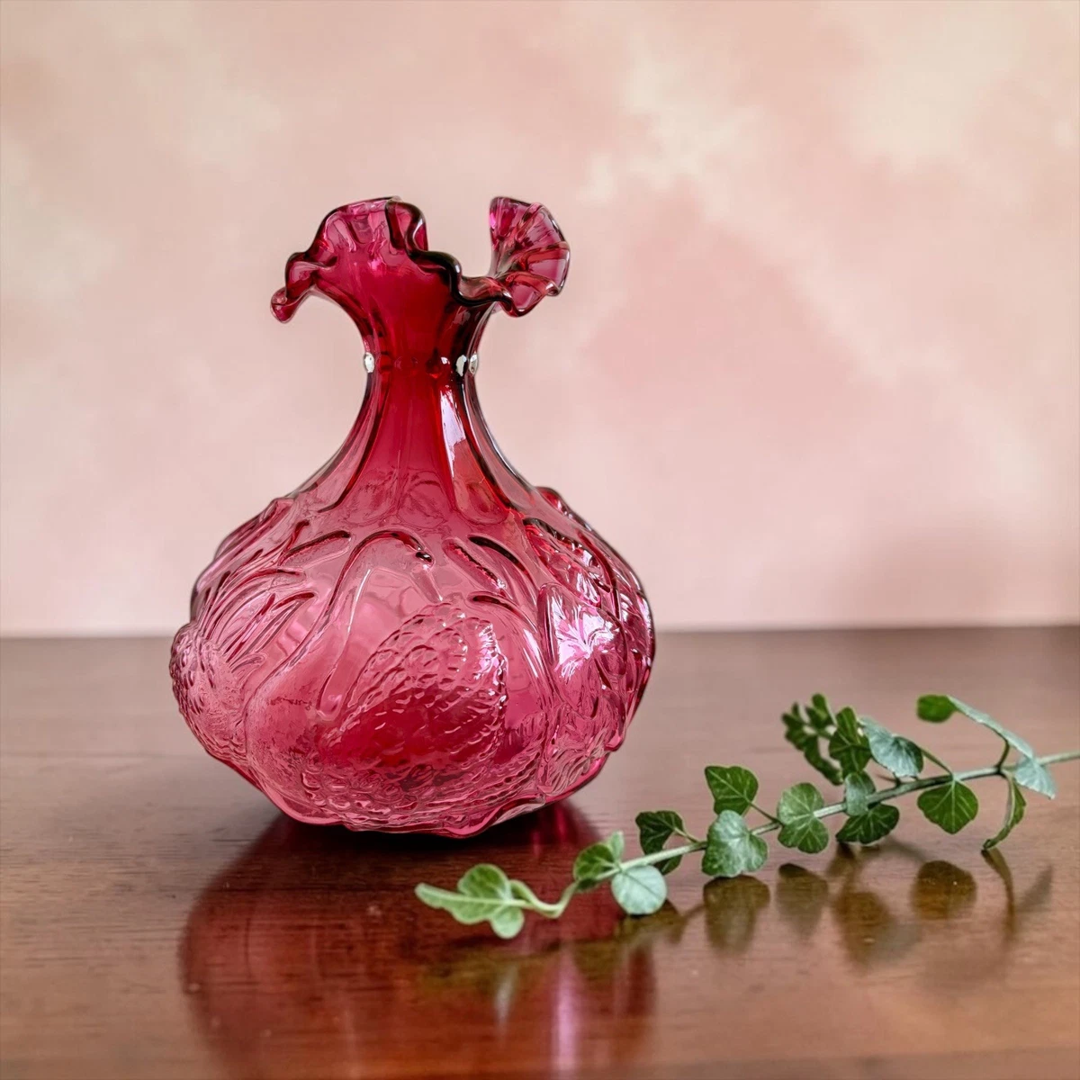 Glass Pink Collectible Vases for sale | eBay