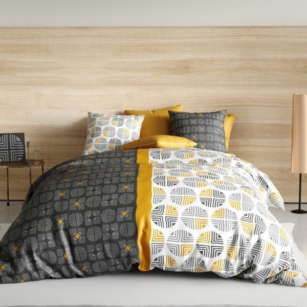 Parure de drap 180x290 anti-glisse Arturo en coton pour lit 90x190 cm