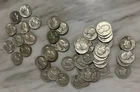 Silver Washington Quarters Full Roll (40)  90% Silver Mixed Dates 1930's -1964
