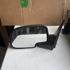 Manual Mirror For 1999-2006 Chevy Silverado 1500 LH Manual Glass Folding Black