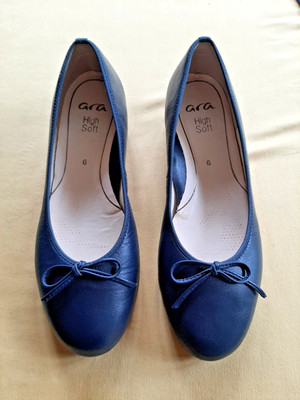 Damen Ballerina Ara blau Gr. 9 (40)